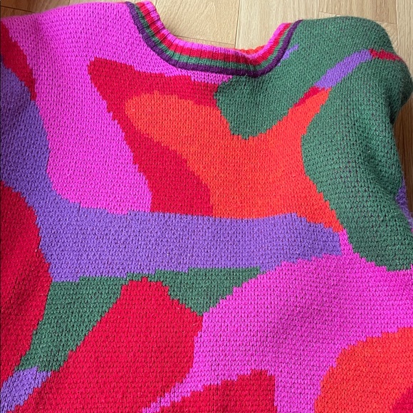 FARM Rio Women's Multicolor Abstract Knit Sweater XS - Picture 9 of 11